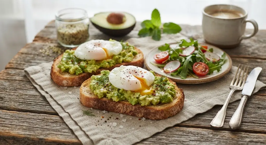 Avocado Toast with Poached Eggs